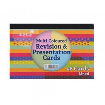 Silvine Revision and Presentation Cards Ruled 152x102mm Assorted