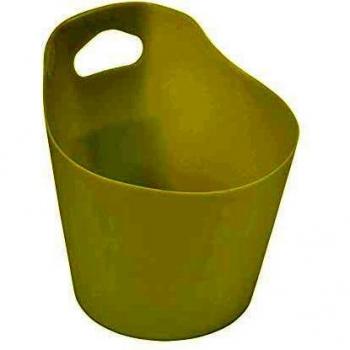 Panier rond (0) 14,5 × 16,5 cm plastique uni vitamine vert anis