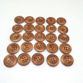 Botones Decorativos de Madera 25mm para Manualidades