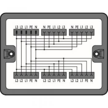WAGO 899-631/187-000 Elektronikverteilung Schwarz