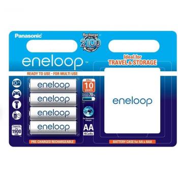 Panasonic eneloop AA Mignon Akku, 4er Pack mit Akkubox