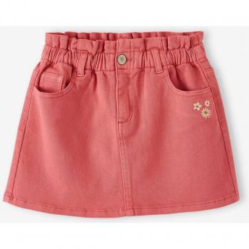 Jupe rose bonbon pour fille de la marque VERTBAUDET, modèle trapèze et paperbag