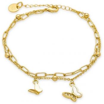 Pulsera de Circonita Brillante Luxenter con acabado en oro amarillo de 18K