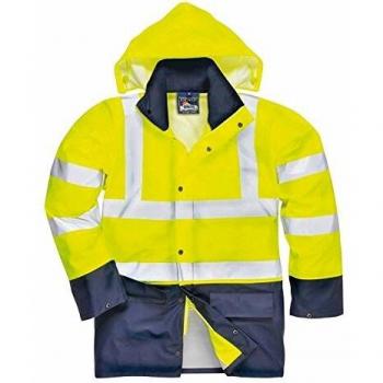 Chaqueta de tormenta PortWest S496 en amarillo fluorescente