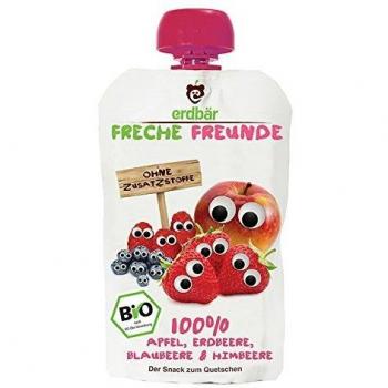 Fruchtmusquetschbeutel Freche Freunde, Blaubeere & Himbeere