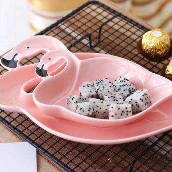 Tropical Flamingo Dessert Dishes