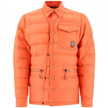 Moncler Grenoble Men's Stylish Orange Down Jacket, Size 2