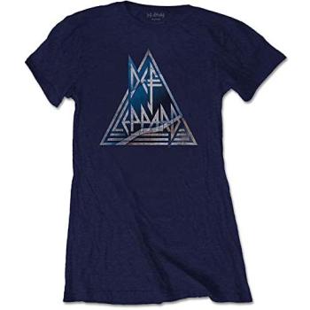 Navy Def Leppard Women's Skinny Tri-Print Top – Size L