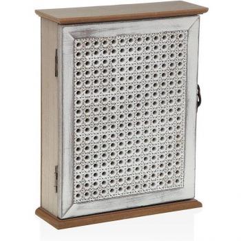 Armario de llaves Versa Blanco 7 x 27 x 21,5 cm