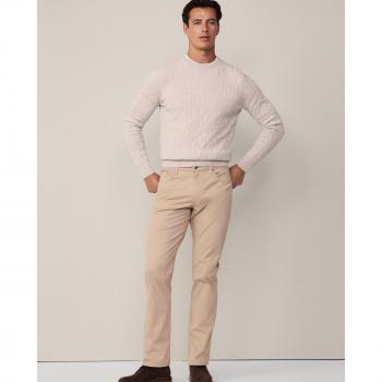 Pantalón de hombre Hackett cinco bolsillos sarga color beige