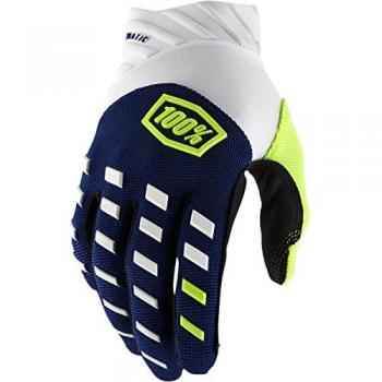 Gants de Motocross 100% Airmatic Bleu Marine-Blanc