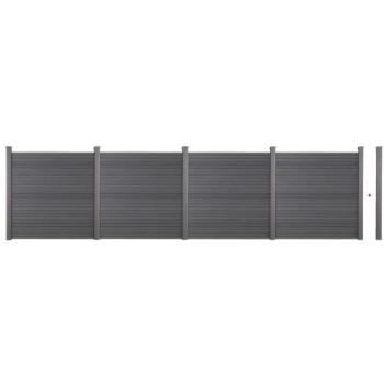 Home Deluxe Wpc Sichtschutzzaun Callado – 4 X Element + 6 X Pfosten I Sichtschutz Holzoptik, Wpc Zaun Anthrazit