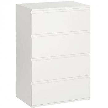 HOMCOM Wooden Cupboard with 4 Drawers