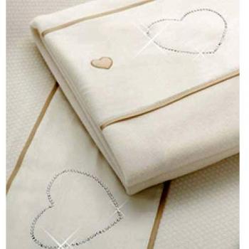 Coperchio di Lino Bianco a Cuori Erbesi