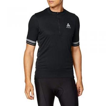 T-shirt Odlo Homme Col Montant s/s 1/2 Zip Essential, Noir, Petit