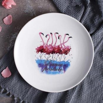 Flamingo Serving Dessert Plate