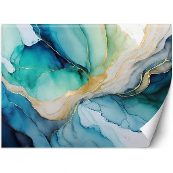 Marea Azul: Papel de Parede Abstracto 100x70