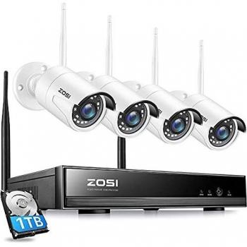 Sistema Video ZOSI 3MP 8C NVR 1TB, Visione Notturna