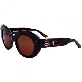 Balenciaga, Sunglasses, female, Brown, 52 MM, Gold/Brown Sunglasses Bb0235S