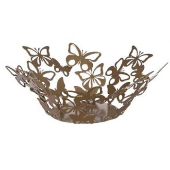 Mini Centrotavola Oro Laccato con DecoraFarfalle 31 cm