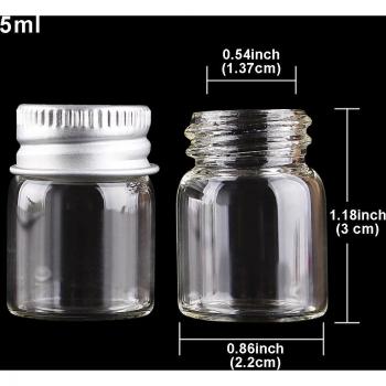 Assorted Mini Glass Jars with Aluminum Tops