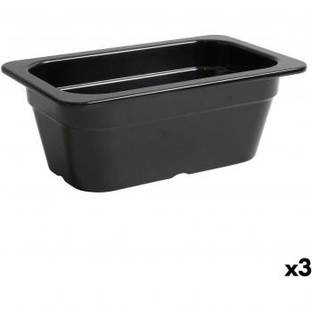 Fuentes de Cocina Inde en Color Negro 26,5 x 16,2 x 10 cm (3 Unidades)