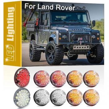 Kit Youping 10 pcs : feux arrière clignotants avec lentille claire et effet brouillard – Land Rover Defender