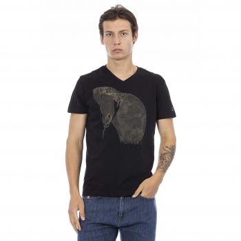 Logo Pattern Mens T-shirt Cotton Viscose
