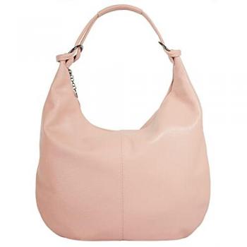 Cluty Shopper aus echtem Leder, Made in Italy, rosa Damenhandtasche mit Reißverschluss und Innenfach