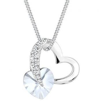 Elli Damen Halskette Herz mit Kristallen 925 Sterling Silber