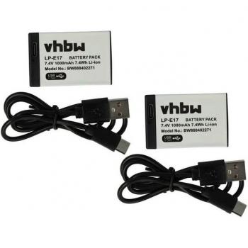 Vhbw 1000 mAh Akku für Canon Rebel T6s und R8