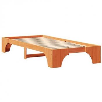VidaXL Cama Estructura Cera Marrón 197x82x30