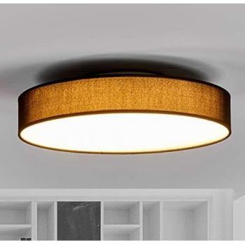 Saira Black Textile Ceiling Light by Lindby