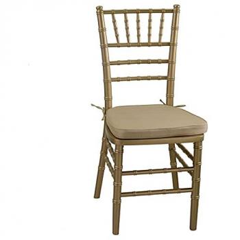 Sedia Chiavari in Legno Oro con Cuscino Oro 40x40h43