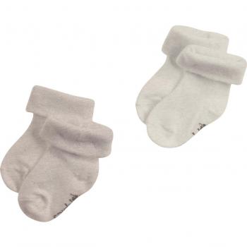 Kai Taupe Melange Calzini Noppies Duo