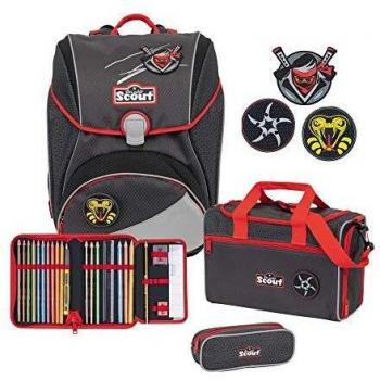 Scout Alpha Spaß‑Snap Schulranzen‑Pack – 4‑teilig