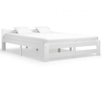 Sonata Bed Frame for Mattress, White, Solid Pine Wood, 160x200 cm