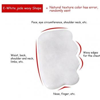 Tabla de Masaje Facial Gua Sha de Jade Natural