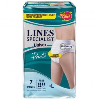 PANNOLONE PER INCONTINENZA LINES SPECIALIST DERMA PANTS PLUSL 14 PEZZI