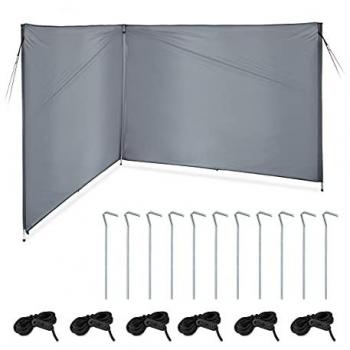 Telo Antivento con Aste e Picchetti, 1,5 x 4 m