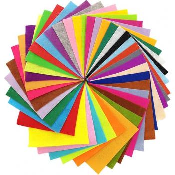 40pcs 1mm Felt Nonwoven Fabric for Home Decor and Crafting (15/20/30cm)