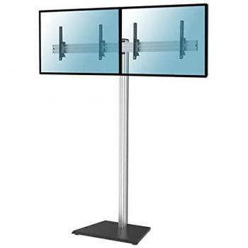 Plateforme sol KIMEX 2‑écrans TV 43–49″, 240 cm, inclinaison, à poser