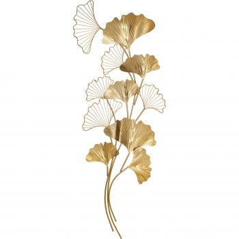 Goldene Ginkgo-Blätter Wanddekoration 138x70cm
