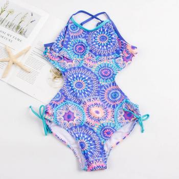 Vintage-Inspired One-Piece Swimsuit for Children