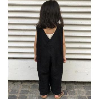 Ropa Infantil de Lino con Bolsillo y Escote en V
