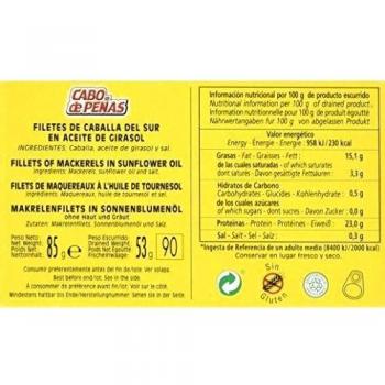Aceite F.A.C/25 Filetes de Caballa “Sur”