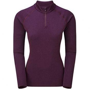Montane Damen Zip Neck Pullover, Dartschnitt, 34, Saskatoon Berry