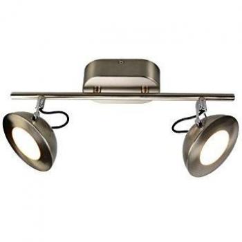 AEG LED‑Spotletora 36,5 cm – Nickel matt gebürstet, 2‑Flammen
