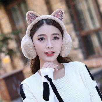 Sparkling Cat Ear Warmers for Girls