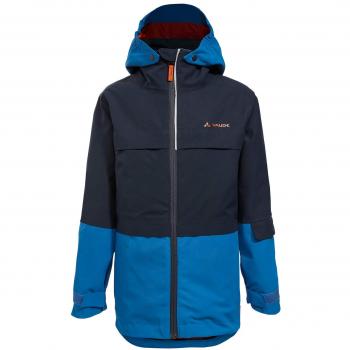 Snow Cup Kids: Vaude Doppeljacke, Wasserdicht, Windschutz, Atmungsaktiv, Blau 110/116
